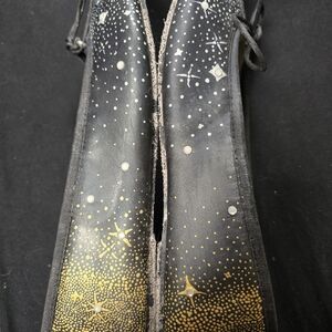 David's Bridal Black and Gold Flats